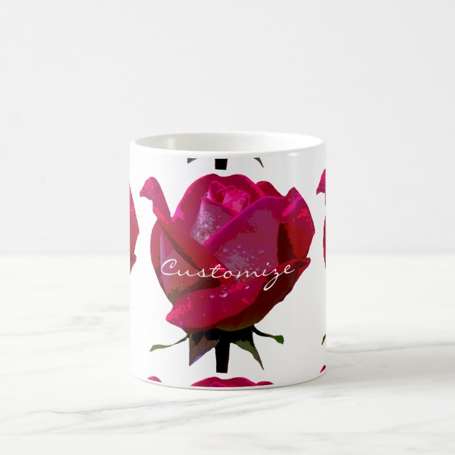 Caneca De Café Thunder_Cove do rosa vermelha grande (Centro)