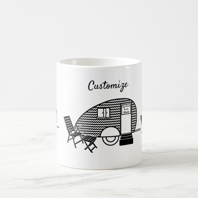 Caneca De Café Thunder_Cove Teardrop Trailer Pequeno (Centro)