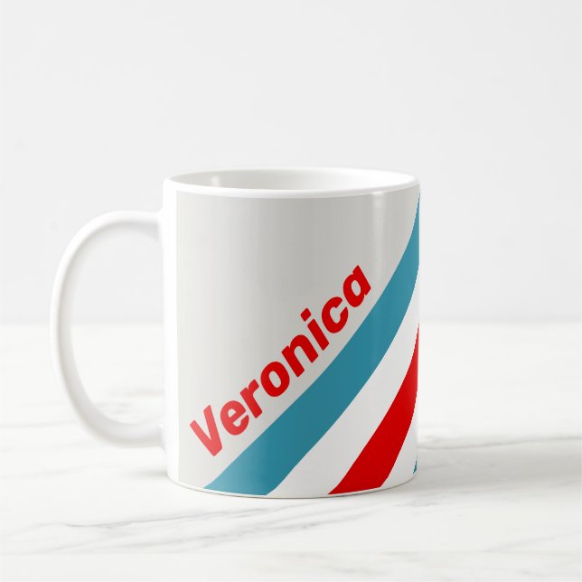 Caneca De Café Thunderbird Stripes with Name (Esquerda)