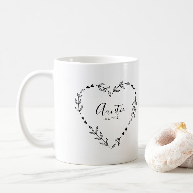 Caneca de Café Tia Ano Est. (Com Donut)