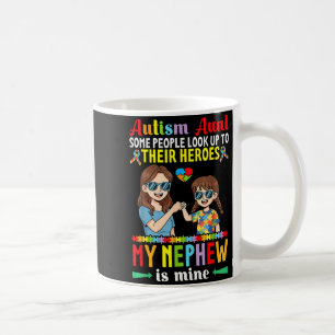 Caneca De Café Tia Autismo Meu Sobrinho é Meu Herói Consciência A