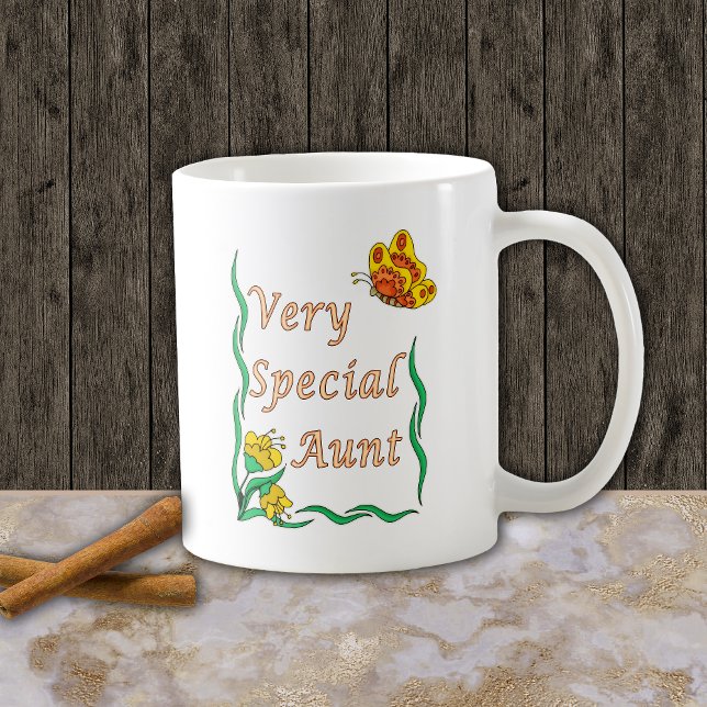 Caneca De Café Tia Borboleta Muito Especial (Criador carregado)