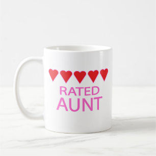 Caneca De Café Tia Cinco Corações