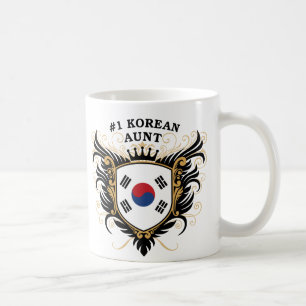 Caneca De Café Tia coreana do número um