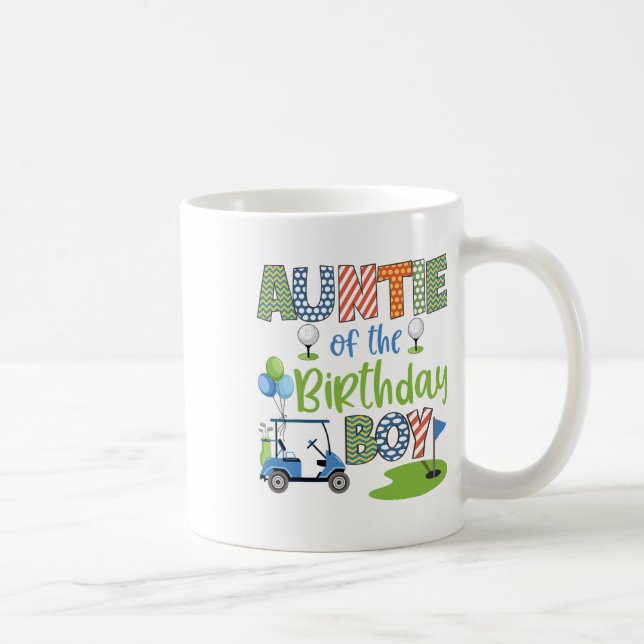 Caneca De Café Tia Da Matriz Familiar De Bebê De Golfe (Direita)