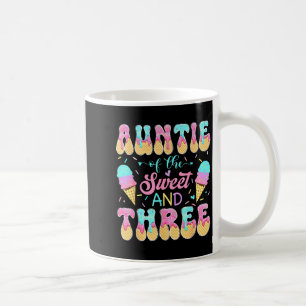 Caneca De Café Tia da menina de 3 anos doce aniversário de 3 anos