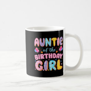 Caneca De Café Tia da Menina de Aniversário Doce Donut Aniversári
