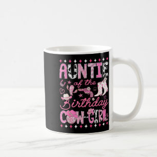 Caneca De Café Tia Da Vaqueira De Aniversário Rosa Rodeio Western
