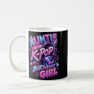 Caneca De Café Tia de Fone de Ouvido da Música Coreana Aniversári