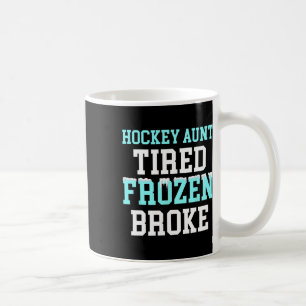 Caneca De Café Tia de hóquei cansada congelada quebrou jogador de