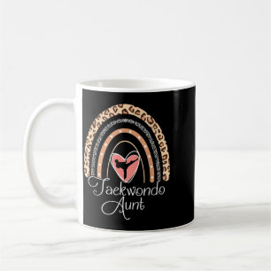 Caneca De Café Tia de Taekwondo Boho Arco-íris Divertido Taekwond