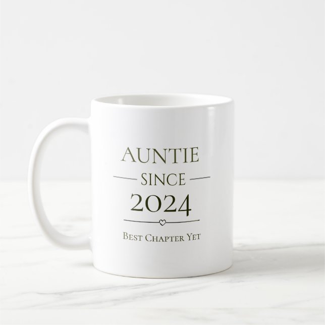 Caneca De Café Tia Desde Ano Personalizado Melhor Capítulo Até Ag (Esquerda)