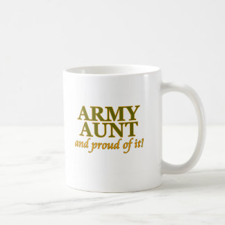 Caneca De Café Tia do exército e orgulhoso dele