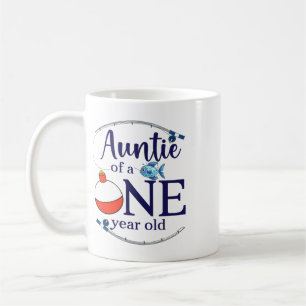 Caneca De Café Tia do Grande Pescador Menino Primeiro Aniversário