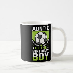 Caneca De Café Tia do Menino de Aniversário Jogador de Futebol Ti