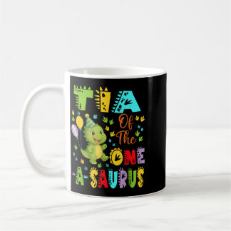 Caneca De Café Tia do One-A-Saurus 1º Aniversário Menino Dinossau