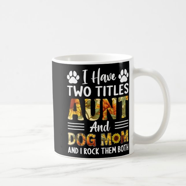 Caneca De Café Tia E Cachorro Mãe Dia de as mães Sunfl (Direita)