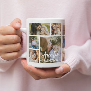 Caneca De Café Tia Elegante 15 Colagem de Fotos