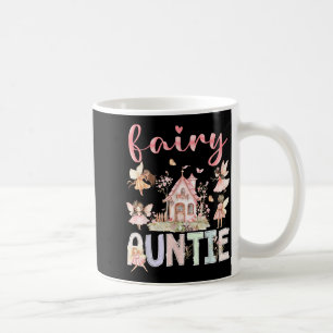 Caneca De Café Tia Fada Mágica Floral Divertida Garota de Anivers