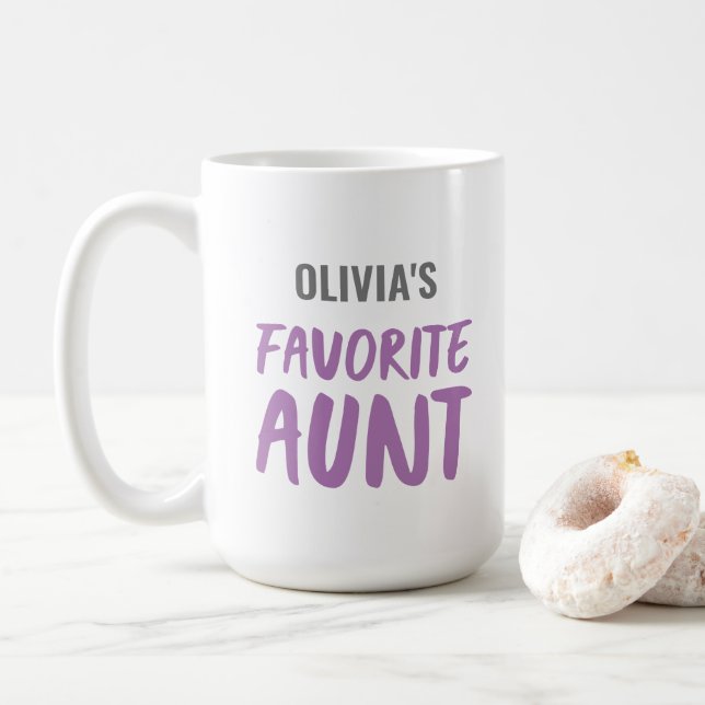 Caneca De Café Tia Favorita Personalizada (Com Donut)