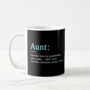 Caneca De Café Tia Funny Definition Noun Outro Termo Pul
