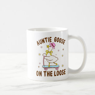 Caneca De Café Tia Gansa Solta Divertida Correspondência de Anive