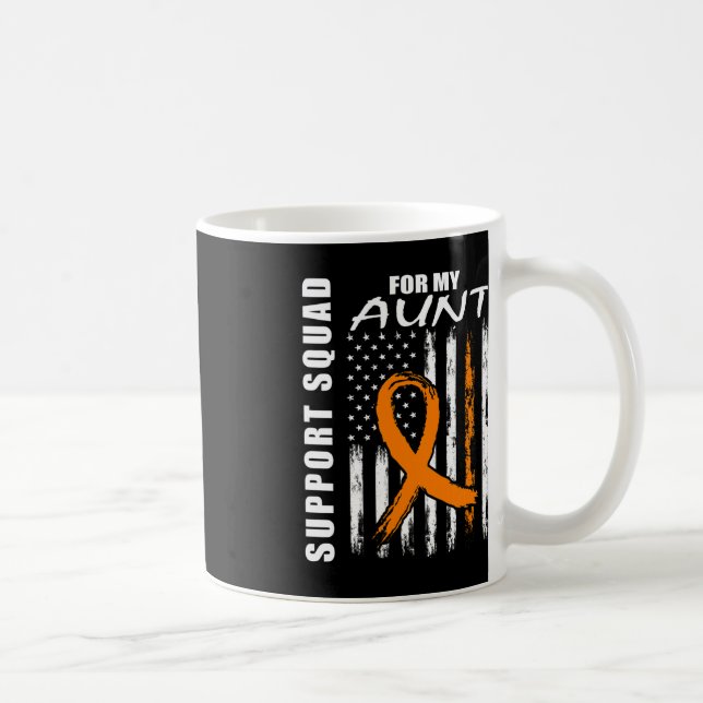 Caneca De Café Tia Laranja Tia Leucemia Sensibilização EUA Bandei (Direita)