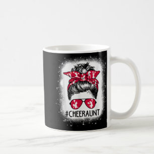 Caneca De Café Tia Life Messy Bun Cheerleader Branqueado Mães D