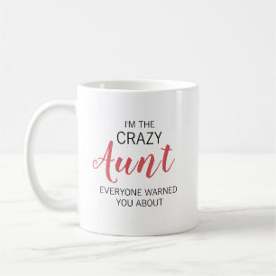 Caneca De Café Tia Louca Nome Personalizado