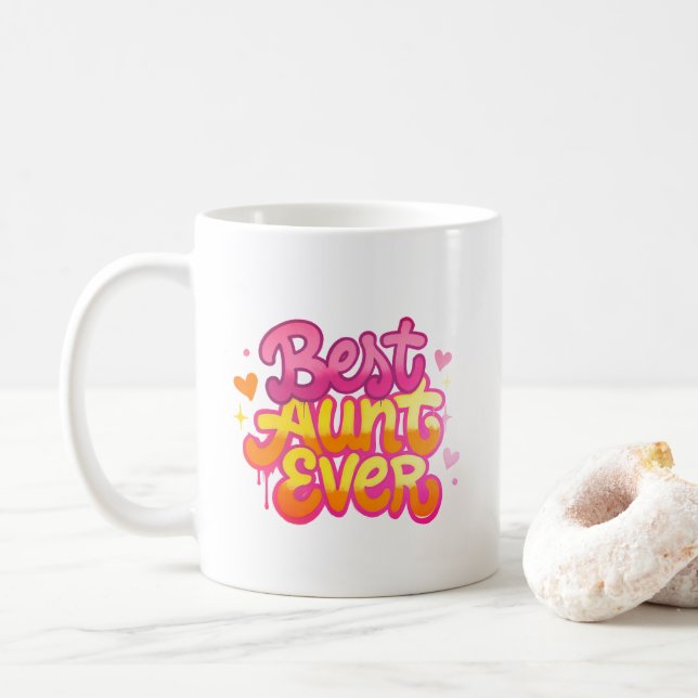 Caneca De Café Tia Maravilhosa (Estilo 6) (Com Donut)