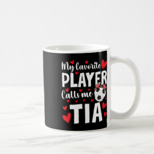 Caneca De Café Tia Orgulhosa de Futebol de um Jogador de Futebol 