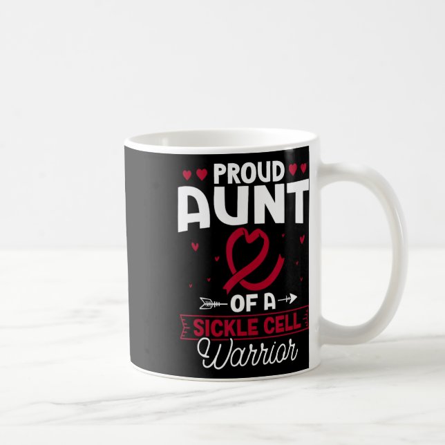 Caneca De Café Tia Orgulhosa De Um Guerreiro De Células Falsiform (Direita)