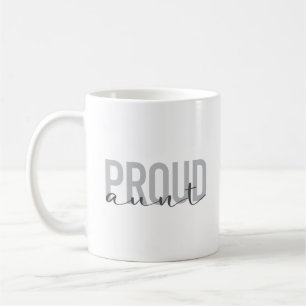 Caneca De Café Tia Orgulhosa Moderna, simples, legal, design urba