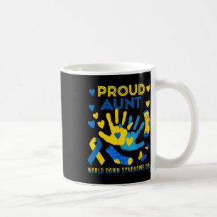 Caneca De Café Tia Orgulhosa T21 Dia de Sensibilização para a Sín