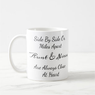Caneca De Café Tia & Sobrinha Citação – Lado a Lado ou Separadas