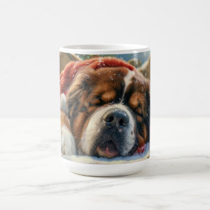 Caneca De Café Tibetan Mastiff Cachorro Festivo