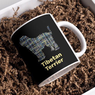 Caneca De Café Tibetano - Cachorro de pelúcia preto