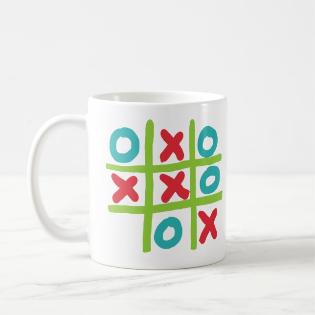 Caneca De Café Tic-tac-toe Noughts e Cruzes (Esquerda)