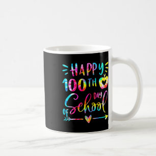 Caneca De Café Tie Dye Happy, 100º Dia de Professora Estudante 10