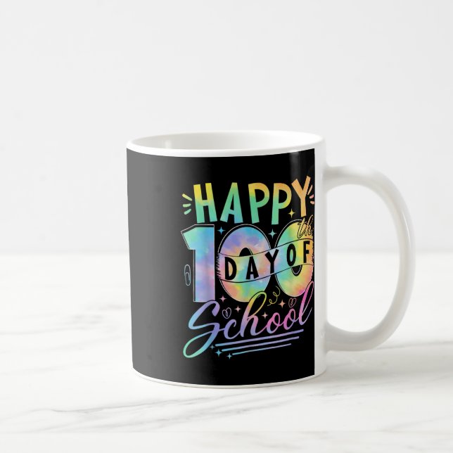 Caneca De Café Tie Dye Happy 100º Dia de Professores (Direita)