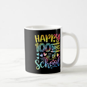 Caneca De Café Tie Dye Happy 100 Dias De Escola 100.º Dia Da Esco