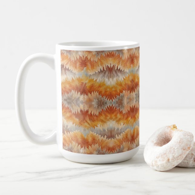 Caneca De Café Tie Dye Organic Art (Com Donut)