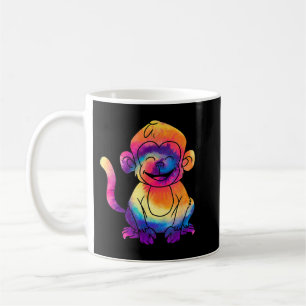 Caneca De Café Tie-Dye Psychedelic Chimpanzee Mackey Ape Willife