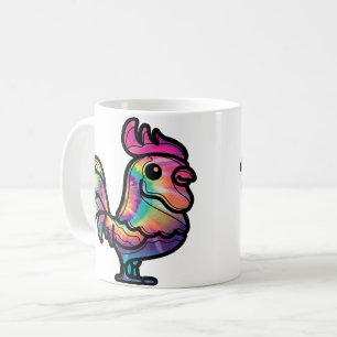 Caneca De Café Tie Dye Rooster