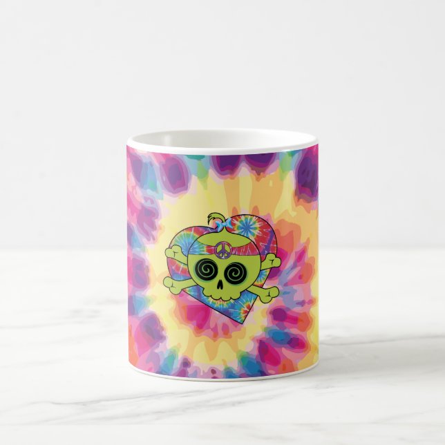 Caneca De Café Tie Dye Skull (Centro)