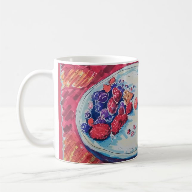 Caneca De Café Tigela de Frutas Vermelhas (Esquerda)