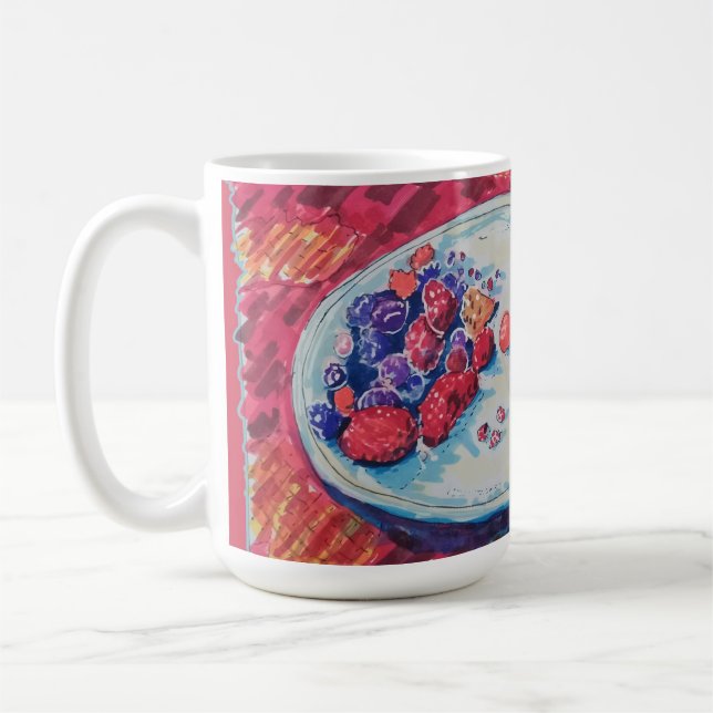 Caneca De Café Tigela de Frutas Vermelhas (Esquerda)