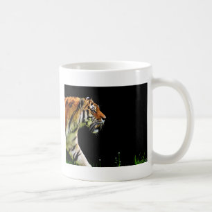 Caneca De Café Tiger Aproximando-se - Trabalho de arte animal sel