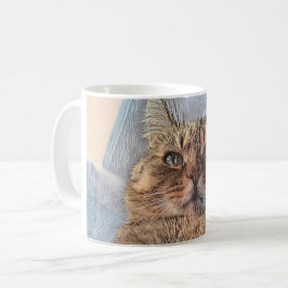 Caneca De Café Tiger Cat Illustration Design