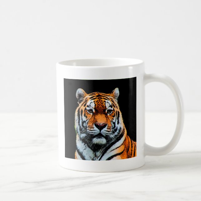 Caneca De Café Tiger Eyes Inspiration (Direita)
